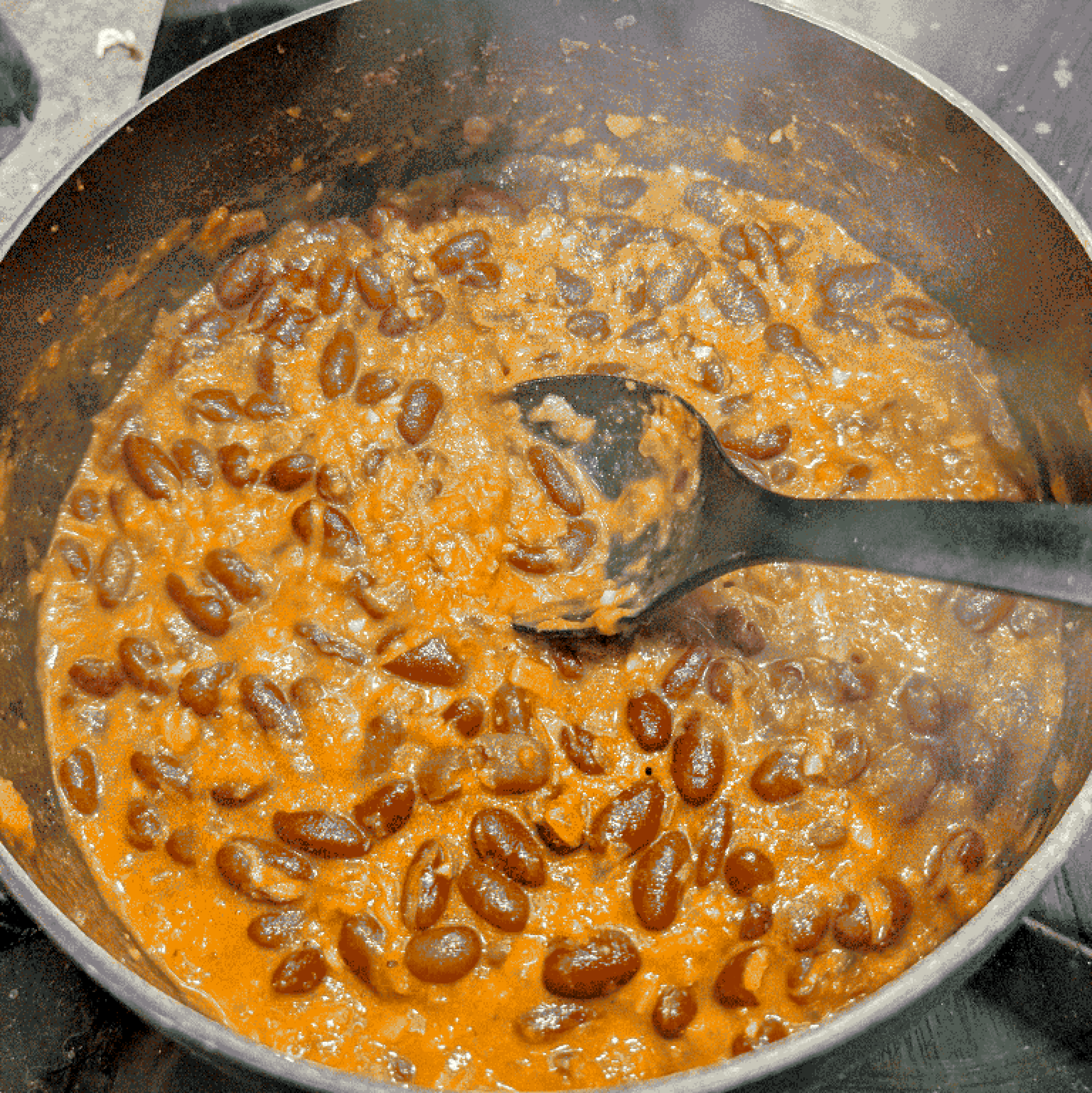 Rajma cooking in a pot